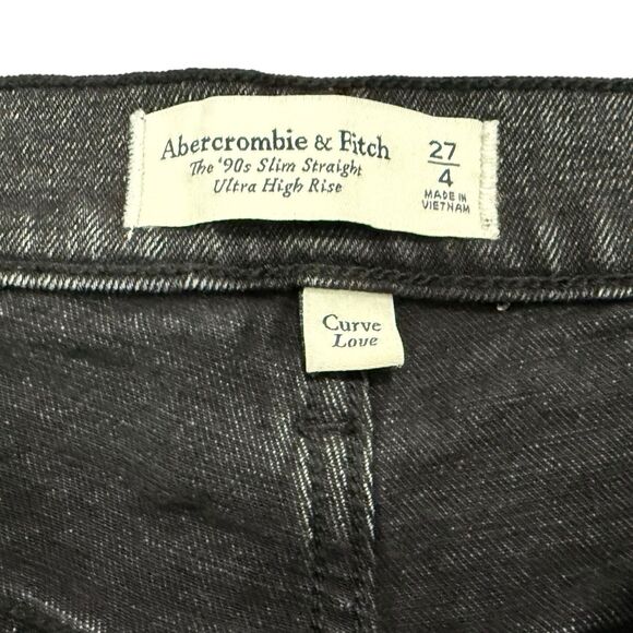 Abercrombie & Fitch Black 90’s slim straight ultra high rise jeans - Picture 4 of 10